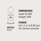 Llambë dyshemeje në natyrë, me 2 drita, U-Boat - Toscot Viadurini