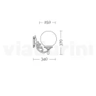 Llambë e jashtme në alumin me sferë akrilike opal - Trovaanthracite Viadurini