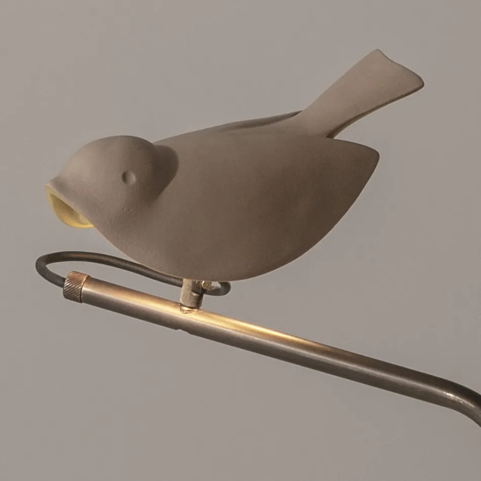 Llambë për natyrë në Majolica toskane të smaltuar Prodhuar në Itali - Uccellino Viadurini