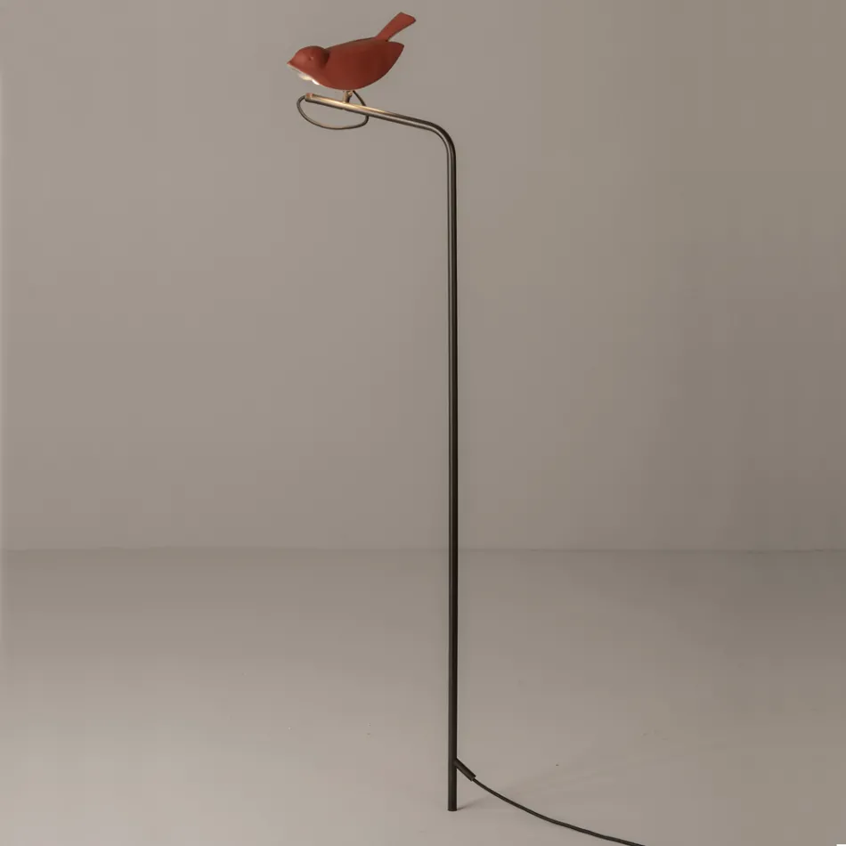 Llambë për natyrë në Majolicë toskane të smaltuar Prodhuar në Itali - Uccellino Viadurini