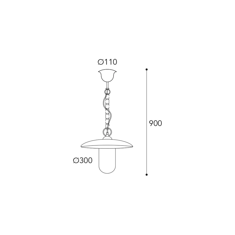 Llambë e jashtme prej bronzi, qelqi dhe IP44 e prodhuar në Itali - Drago Viadurini