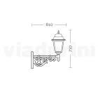 Llamba e jashtme në xhami dhe alumini në 5 dekorime të ndryshme - Alkimist Viadurini