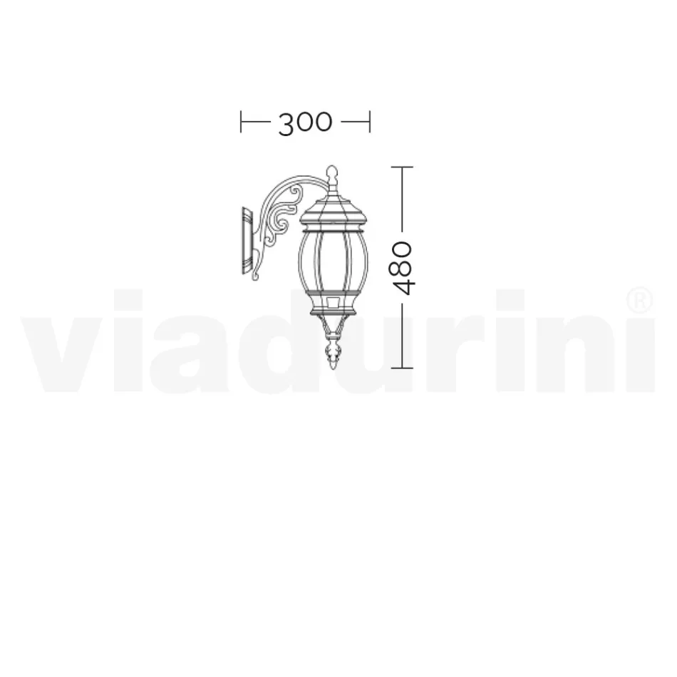 Llamba e jashtme e stilit të cilësisë së mirë në alumin të bardhë Prodhuar në Itali - Dodo Viadurini