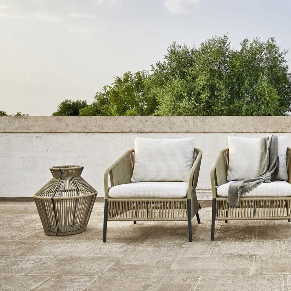 Llamba kopshti me fibra dhe alumini e prodhuar në Itali - Kriket nga Varaschin Viadurini