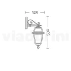 Llambë kopshti nga alumini antracit dhe xham me rërë - Elric Viadurini