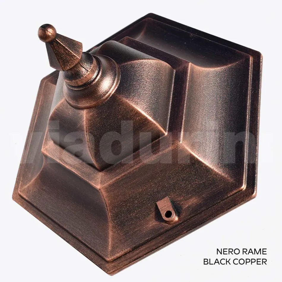 Llamba kopshti me xham transparent dhe 5 veshje alumini - Pinako Viadurini