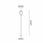 Garden Lamp Lamppost Vintage tunxh dhe bakër 3 Madhësitë - Borgo nga Il Fanale Viadurini