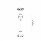 Garden Lamp Lamppost Vintage tunxh dhe bakër 3 Madhësitë - Borgo nga Il Fanale Viadurini