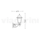 Llamba muri e jashtme në alumin dhe xham transparent - Alkimist Viadurini