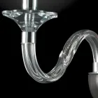 Llambë muri dy dritë në gotë dhe kristal Ivy, e bërë në Itali Viadurini