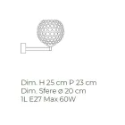 Llambë muri artizanale në xhami veneciane - Bolle Balloton Viadurini