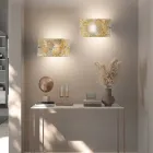 Llambë muri e punuar me dorë në xhami të fryrë dhe të dekoruar veneciane - Mary Viadurini