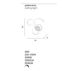 Llambë muri me LED në Dizajn Modern Metal të Pikturuar - Trella Viadurini