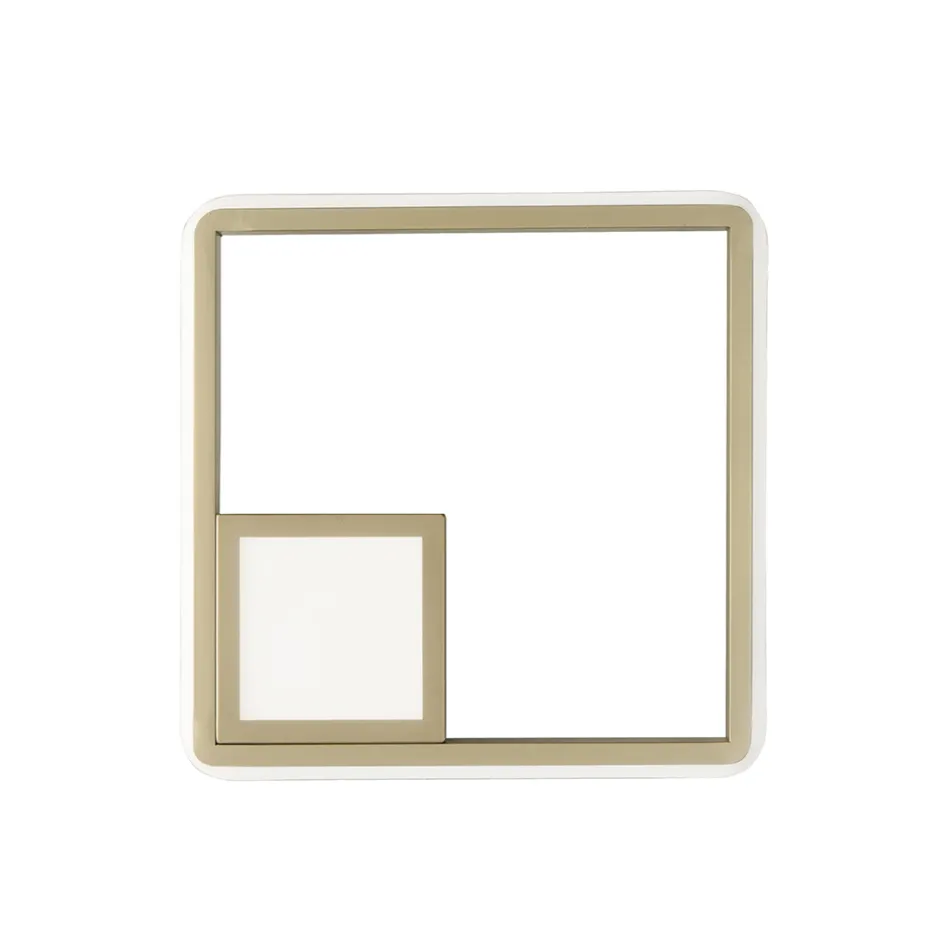 Llambë muri me LED në metal të lyer me ar - formale Viadurini