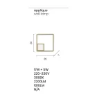 Llambë muri me LED në metal të lyer me ar - formale Viadurini