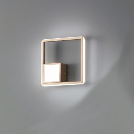 Llambë muri me LED në metal të lyer me ar - formale Viadurini