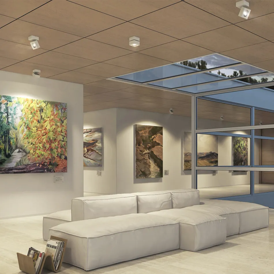 Llambë muri dekorative Led 14W në alumin e bardhë ose të zezë - Vernon Viadurini