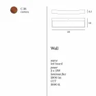 Llambë muri me dizajn modern prej çeliku L50x H3.5xSp 10 cm Eldora Viadurini