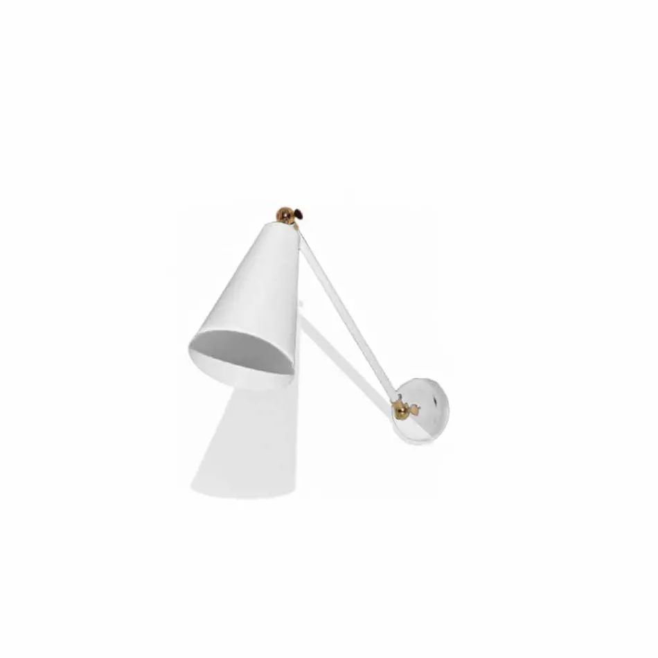 Llambë muri metalike me detaje në fund të artë prodhuar në Itali - Zaira Viadurini