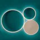 Llambë muri në metal të lyer me dizajn modern LED - Punto Viadurini