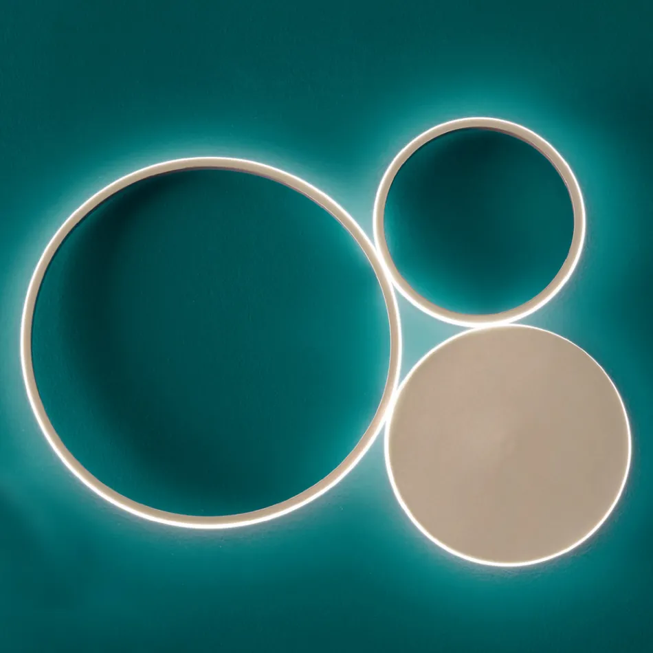 Llambë muri në metal të lyer me dizajn modern LED - Punto Viadurini