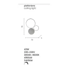 Llambë muri në metal të lyer me dizajn modern LED - Punto Viadurini