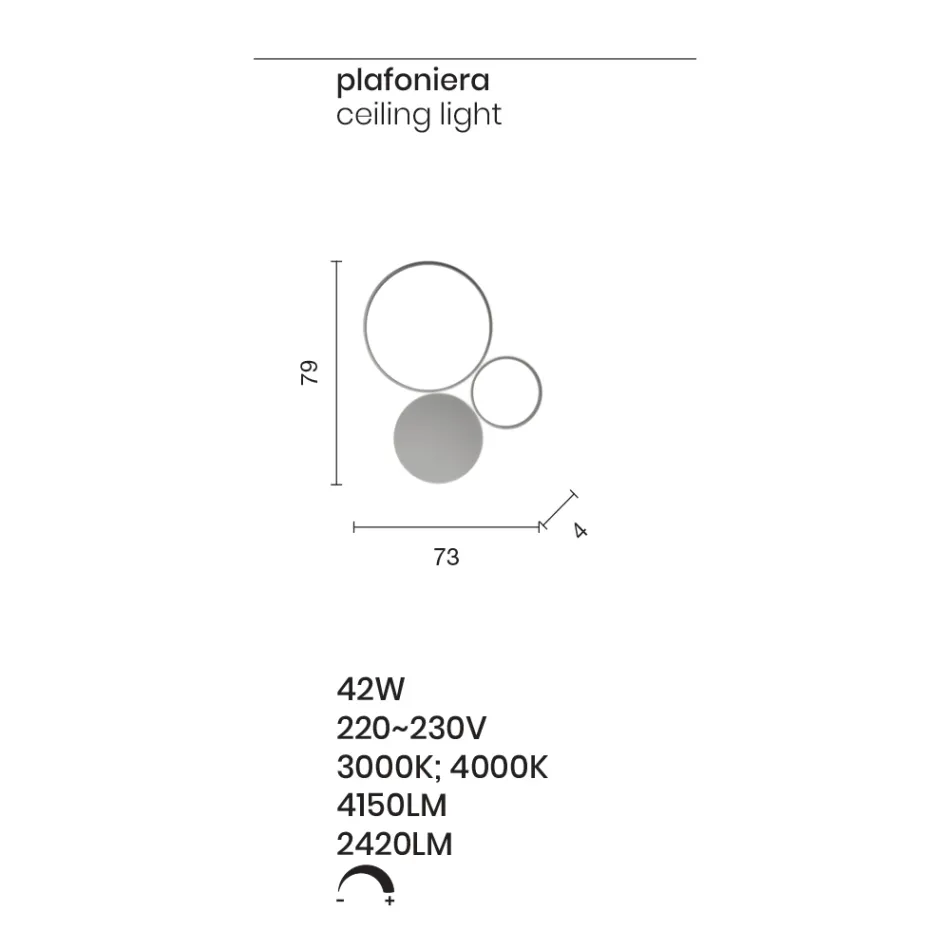 Llambë muri në metal të lyer me dizajn modern LED - Punto Viadurini