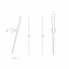 Llambë muri në metal të lyer me LED të integruar të prodhuar në Itali - Froni Viadurini