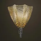 Llambë muri qelqi Venecias ngjyrë qelibar Prodhuar në Itali - Fabiana Viadurini