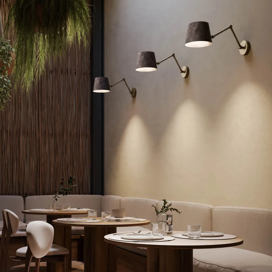 Llambë muri industriale e rregullueshme Reporter Il Fanale Viadurini