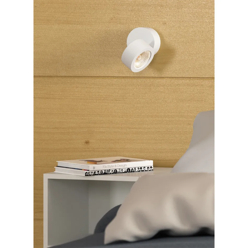 Llambë muri 14W Led për ambiente të brendshme në alumin të bardhë ose të zi - Kinë Viadurini