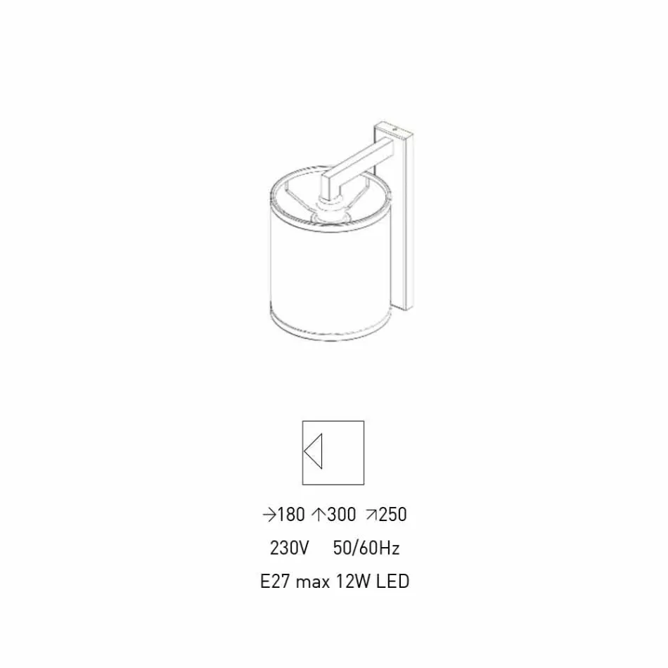Llambë moderne muri metalike me abazhur prej liri prodhuar në Itali - Bali Viadurini