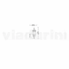 Llambë muri në natyrë në alumin, prodhuar në Itali, Anika Viadurini