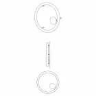 Llambë moderne muri e rrumbullakët në polietileni prodhuar në Itali - Slide Giotto Viadurini