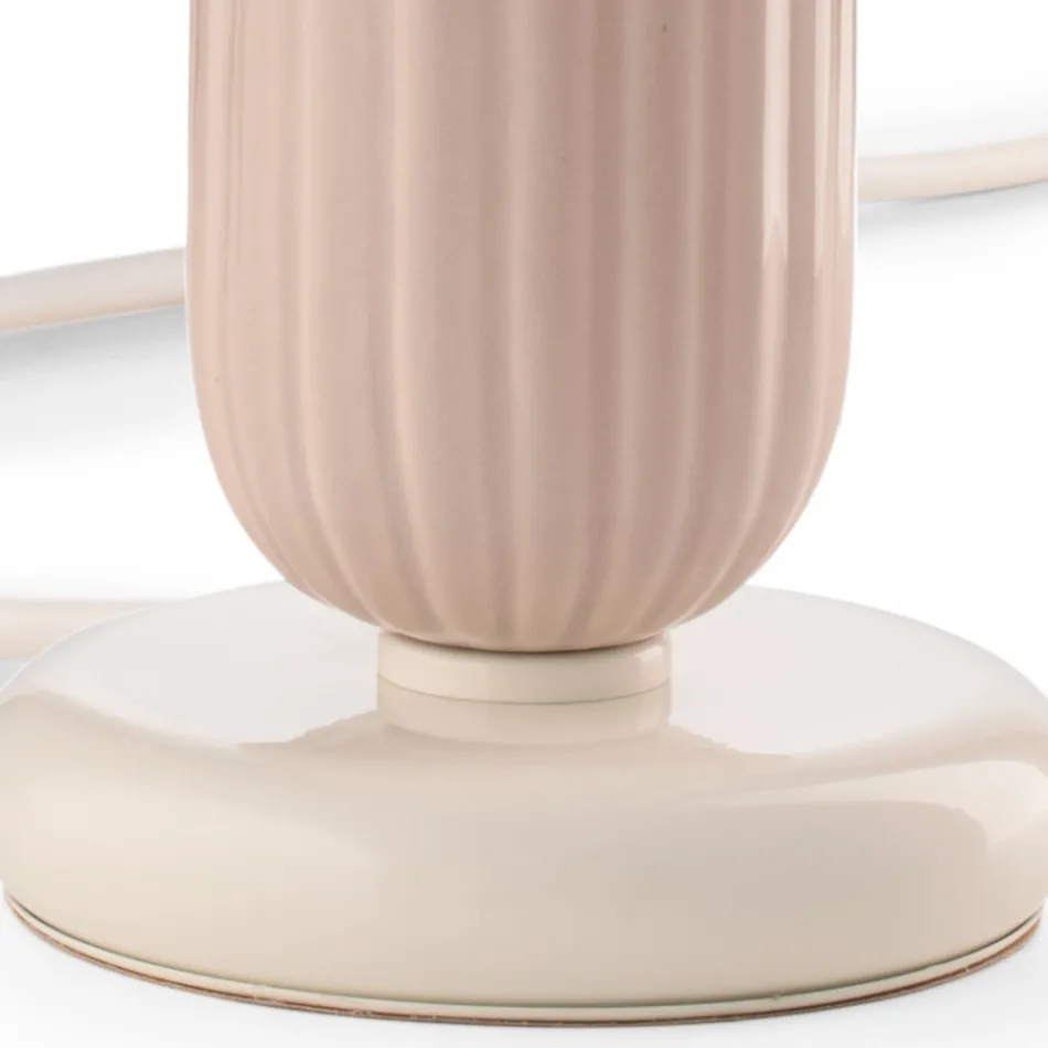 Llambë tavoline e lartë qeramike në 2 ngjyra Prodhuar në Itali - Berimbau Viadurini