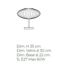 Llambë tavoline artizanale në gotë dore në Venecia - Dafne Viadurini