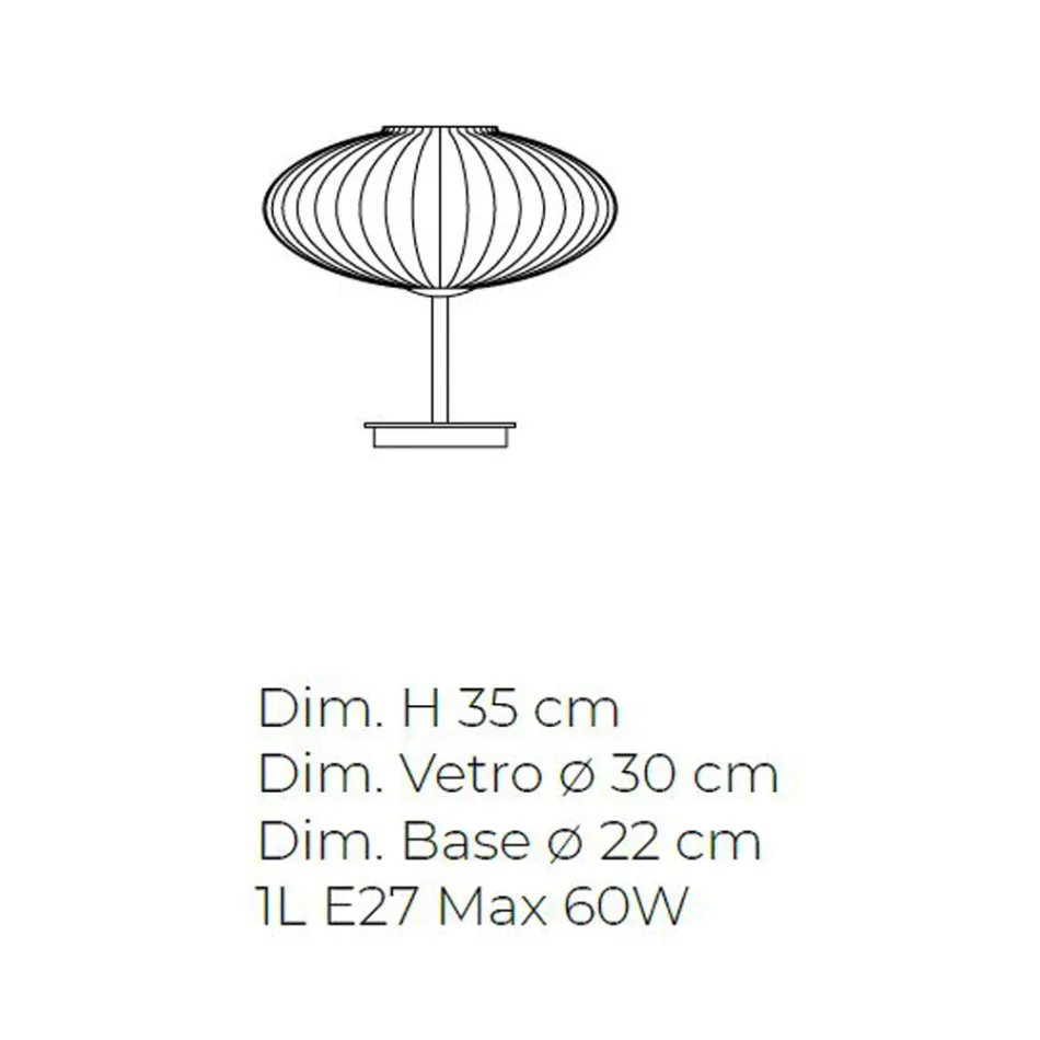 Llambë tavoline artizanale në gotë dore në Venecia - Dafne Viadurini