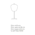 Llambë tavoline e punuar me dorë veneciane me xham të fryrë - Dalia Balloton Viadurini