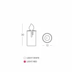 Projektimi i llambës së tavolinës me qiri të bardhë ose të kuq nga Slide - Fiammetta Viadurini