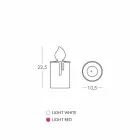 Projektimi i llambës së tavolinës me qiri të bardhë ose të kuq nga Slide - Fiammetta Viadurini