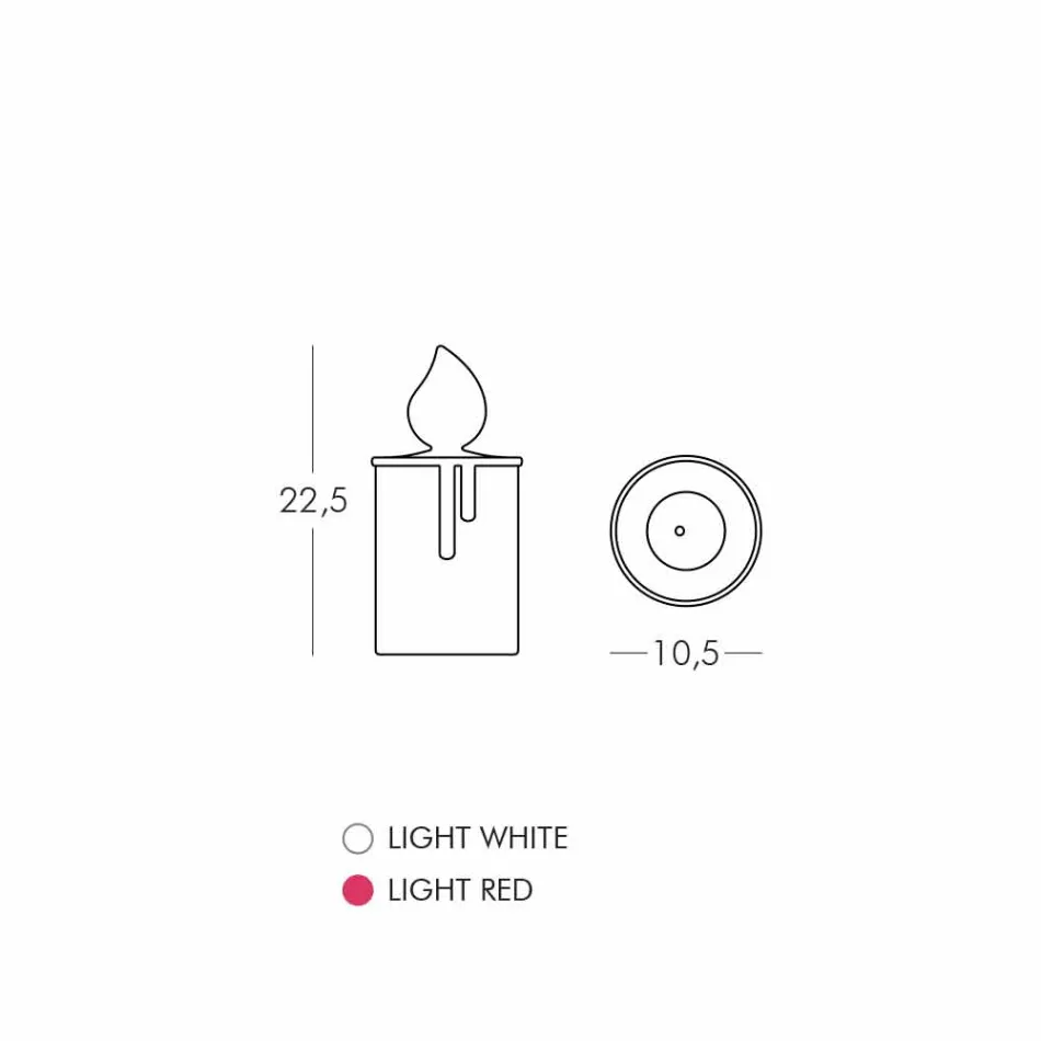 Projektimi i llambës së tavolinës me qiri të bardhë ose të kuq nga Slide - Fiammetta Viadurini