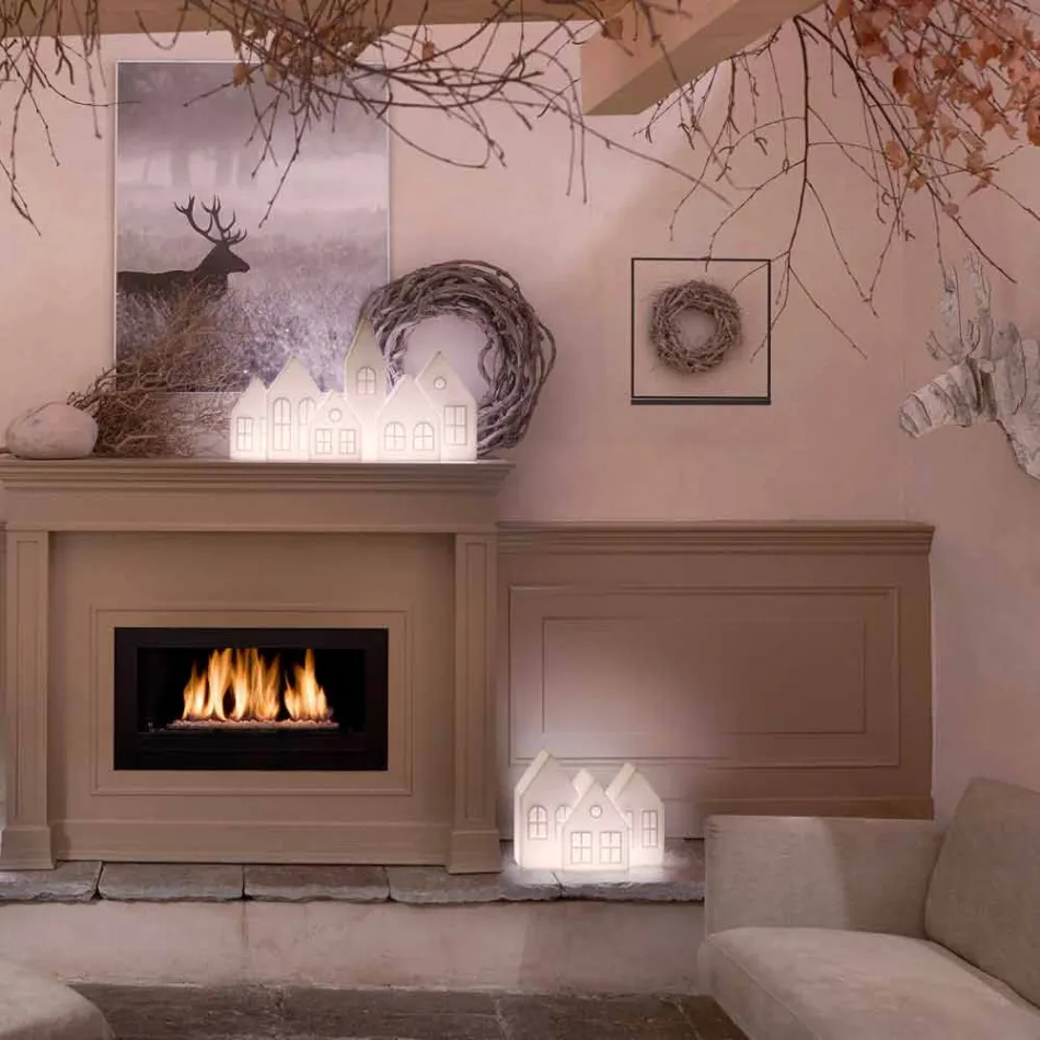 Kasetë e llambës së tryezës Slide me dizajn të bardhë ose të kuq prodhuar në Itali - Kolme Viadurini