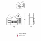 Kasetë e llambës së tryezës Slide me dizajn të bardhë ose të kuq prodhuar në Itali - Kolme Viadurini