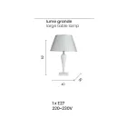 Llamba tavoline dhe abazhur klasik italian i punuar me dore - Rapallo Viadurini