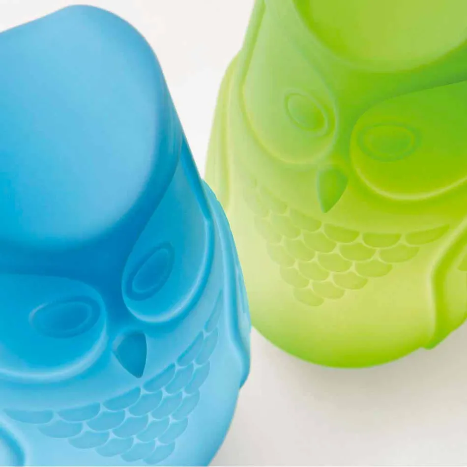 Rrëshqisni llambën tryezë me ngjyra Bubo të dizajnit të bufës të bërë në Itali Viadurini