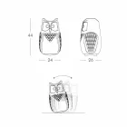 Rrëshqisni llambën tryezë me ngjyra Bubo të dizajnit të bufës të bërë në Itali Viadurini