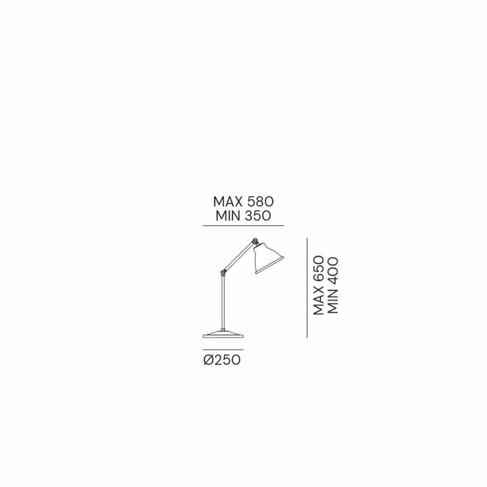 Llambë tryeze me nyje në tunxh dhe dizajn të cilësisë së mirë prej hekuri - Loft nga Il Fanale Viadurini