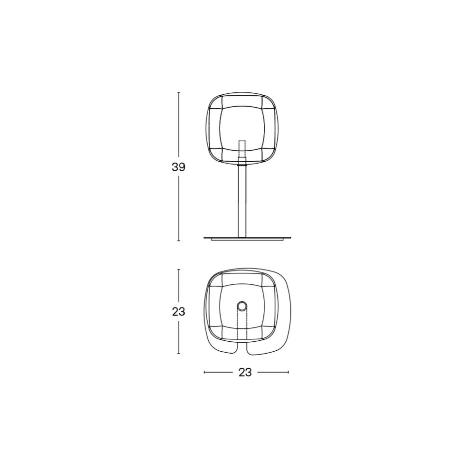 Llamba tavoline me strukture metalike te shkelqyer Prodhuar ne Itali - Donatina Viadurini