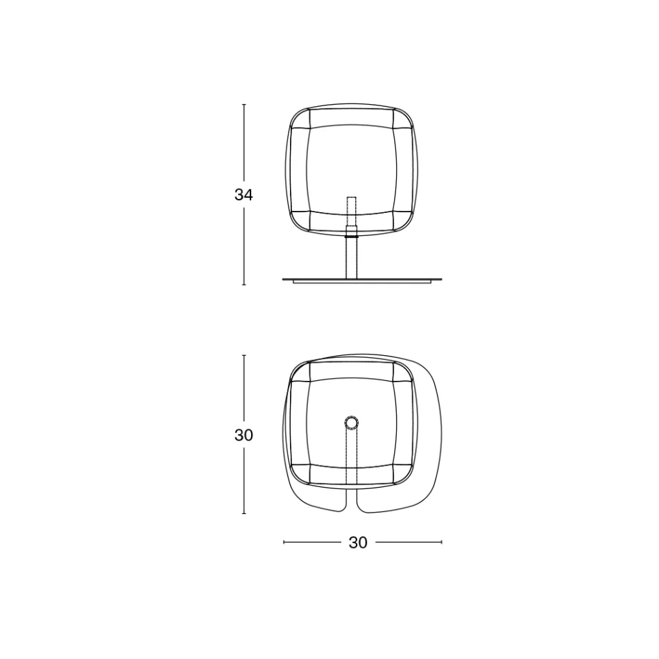 Llamba tavoline me strukture metalike te shkelqyer Prodhuar ne Itali - Donatina Viadurini