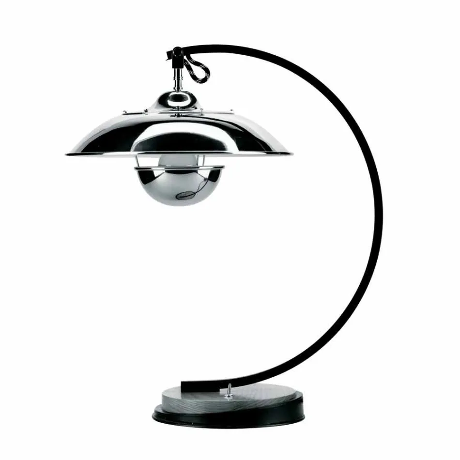 Llambë tavoline me strukturë prej lisi dhe metali të prodhuar në Itali - Lumetto Viadurini